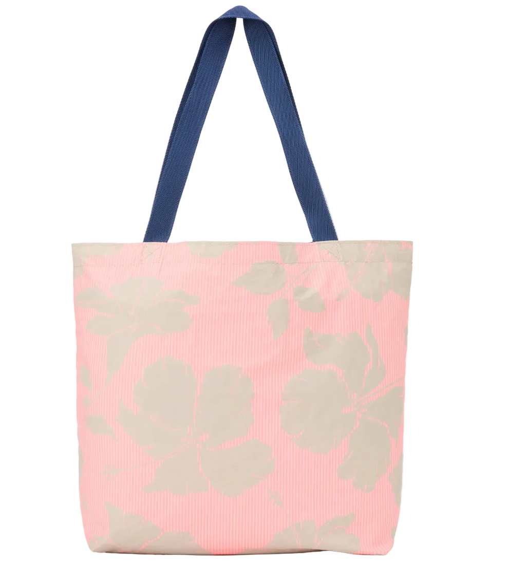Aloha Collection Salina Tiny Strip Reversible Tote in Navy