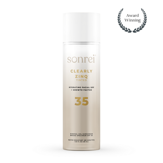 Sonrei Clearly Zinq® Tinted Hydrating Facial SPF 35 + Growth Factor Sunscreen Mineral Gel/Primer
