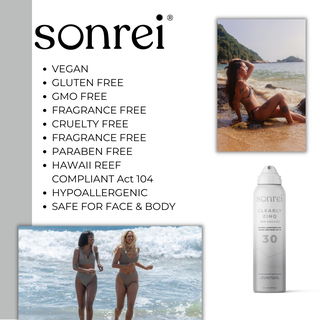 Sonrei Clearly Zinq Organic SPF 30 Mineral Body Mist Sunscreen - 6floz