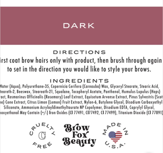 Brow Fox Beauty Fiber Brow Gel